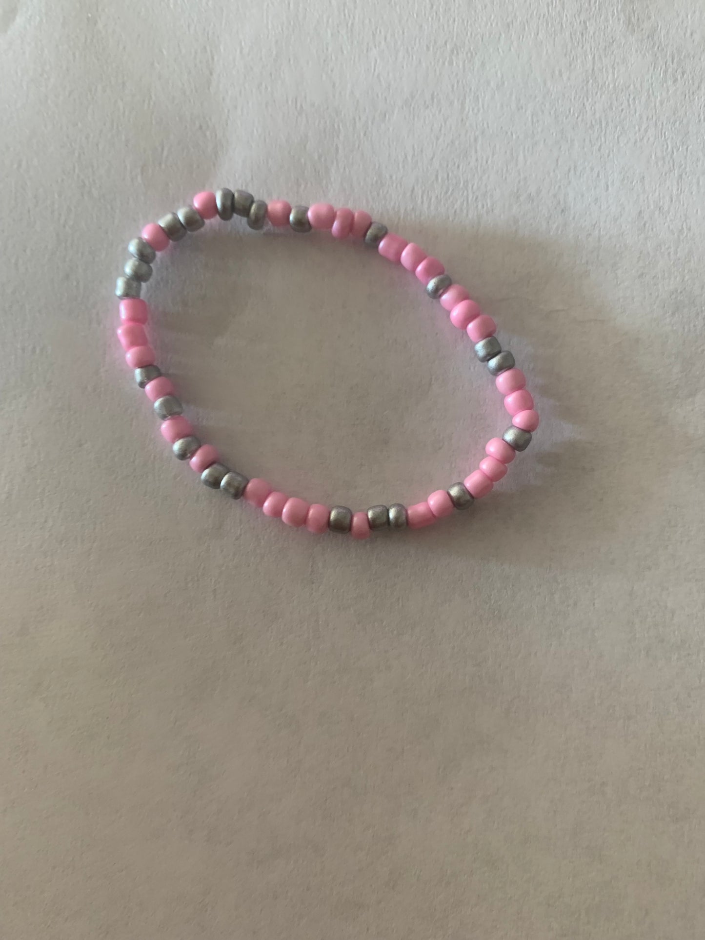 Cute pink and silver bracelet