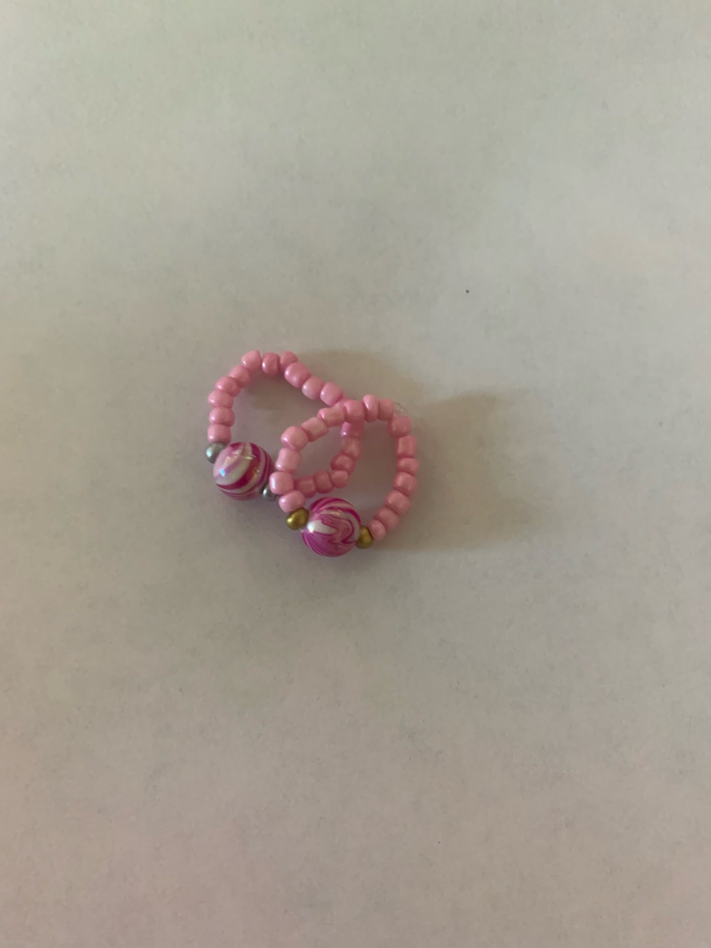 Pink Cotton Candy Ring Set(2-Pieces)